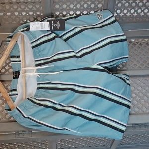 BRAND NEW W TAG PACSUN SWIMTRUNKS SIZE LARGE SKY BLUE W STRIPES